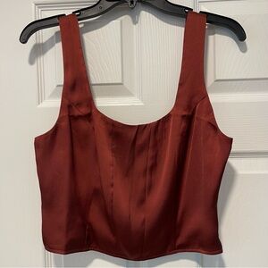 NWT Express Satin Crop Tank
